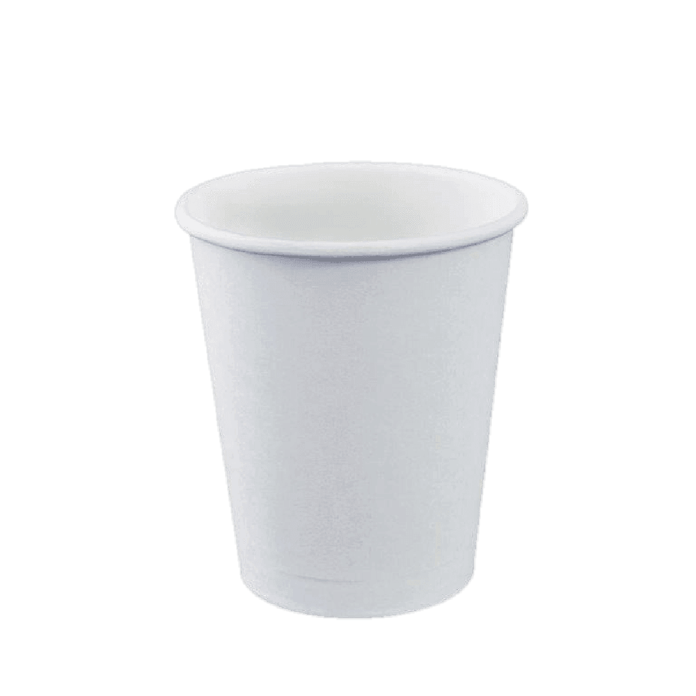 12oz PE Coated Single Wall Paper Coffee Cup/ White 1000pc