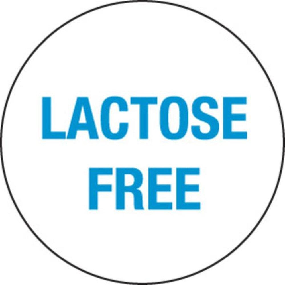 Food Rotation Label (Removable) 24mm Round Ð Lactose Free Ð 1000/Roll