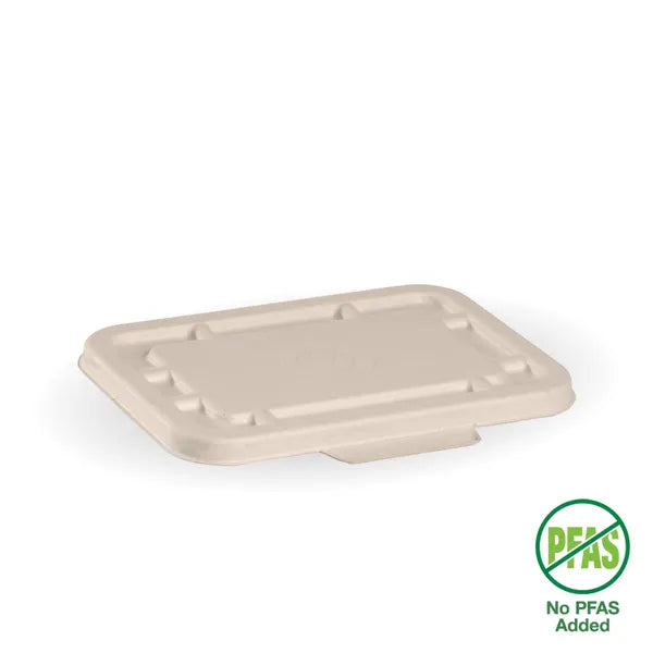 BioPak 500ml & 600ml Natural Plant Fibre Takeaway Lid 500pc