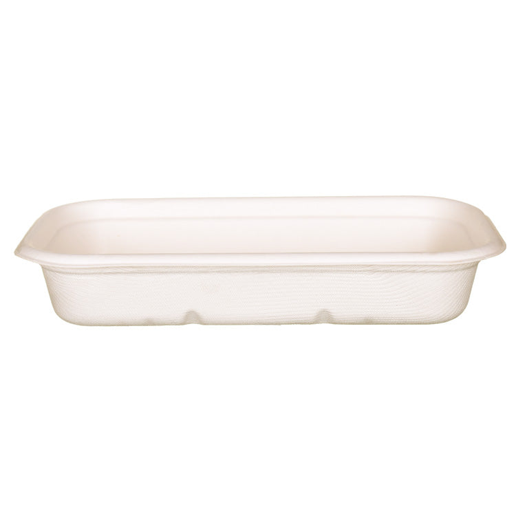 750ml White Rectangle Sugarcane Container 500pc/ctn