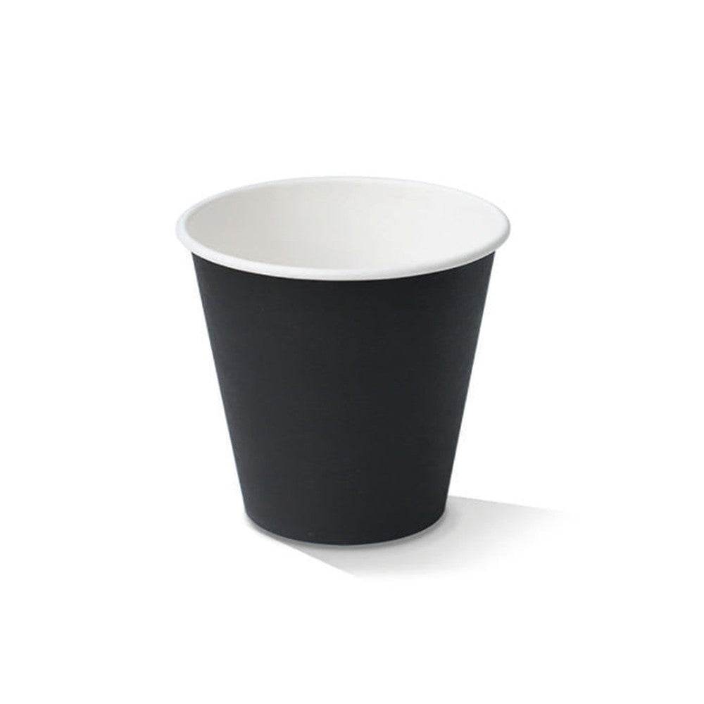 6oz PE Coated Single Wall Paper Coffee Cup/ Black 1000pc