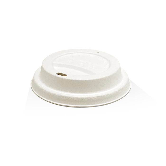 Bagasse Lid - 8*/12/16/20oz (90mm) White 1000pc/ctn
