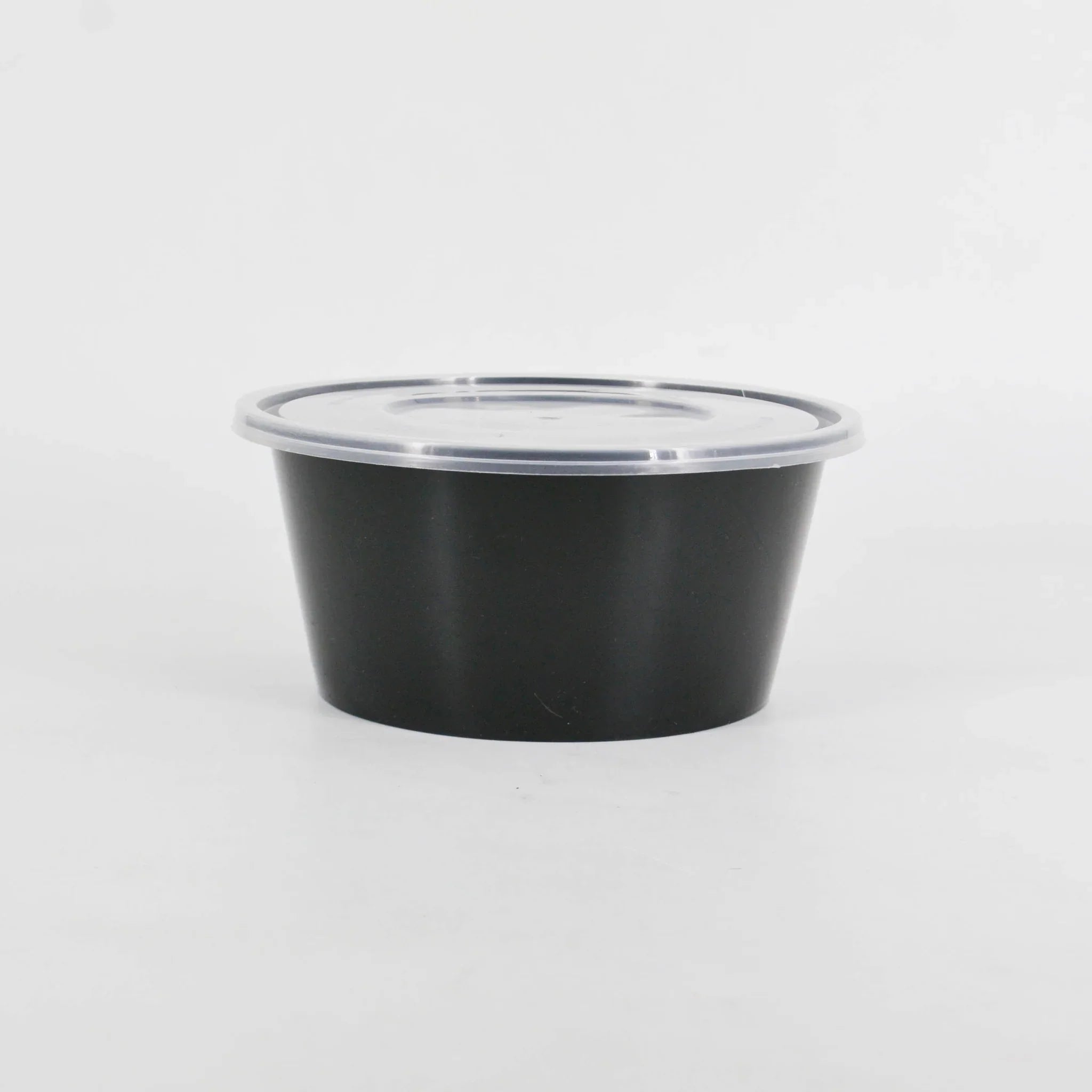 1250ml Takeaway Round Black Container w/t Lid 180 Sets