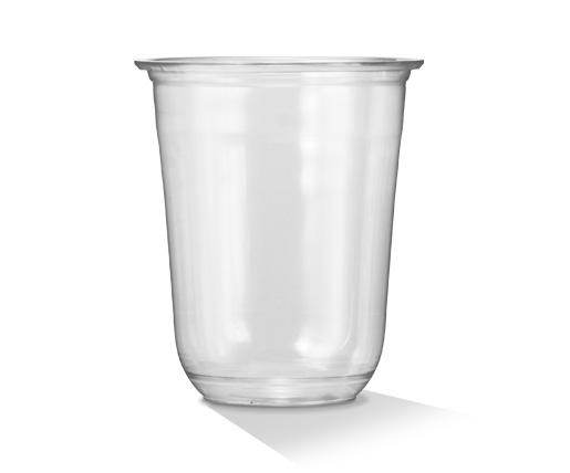 PET 16oz/480ml Clear Plastic U Shaped Cold Drink Food Cups - 1000pcs