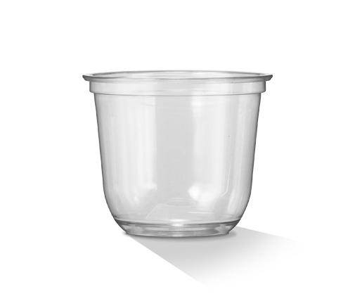 PET 9oz/275ml Clear Plastic U Shaped Cold Drink Food Cups - 1000pcs