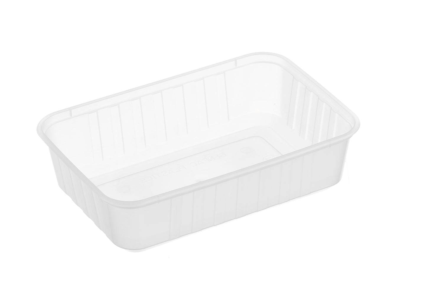 750ml Ribbed Rectangular Container Natural 500pcs/ctn