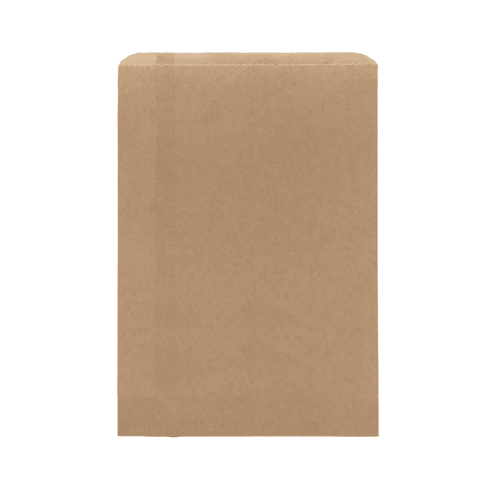 12 Long Flat Bag - Brown 500pc/pk