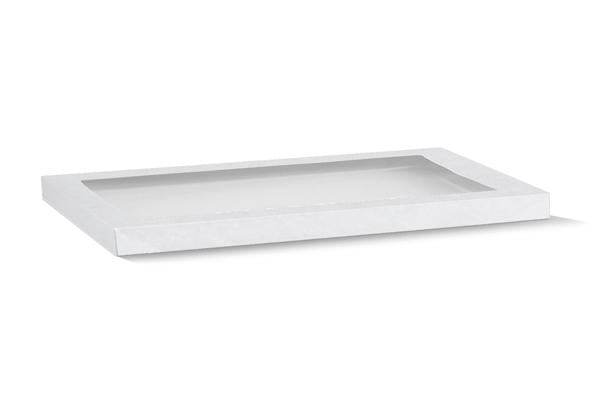Large White Lid - Clear Window 100pc/ctn