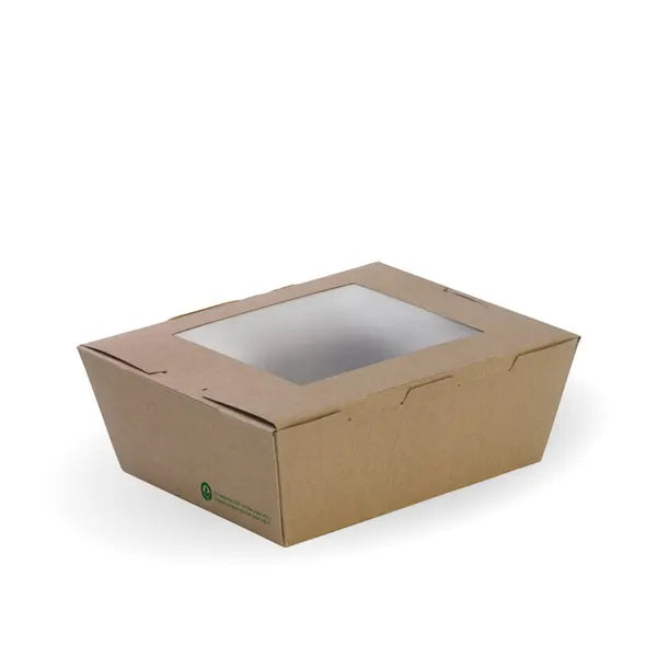 BioPak Medium Lunch Box With Window 200pc