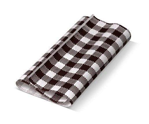 Greaseproof Paper Gingham Black 1/2 Cut 800pcs/pk