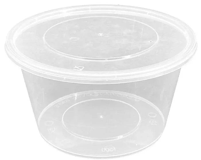 1500ml Clear Round Container Sets 150pcs