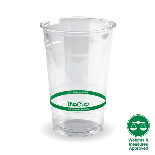BioPak 600ml Clear Cold Drink Cups 1000pc