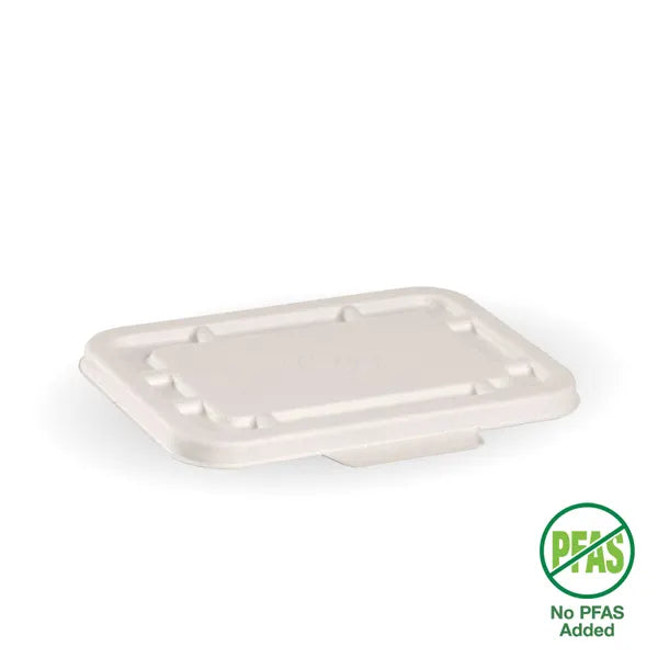 BioPak 500ml & 600ml White Plant Fibre Takeaway Lid 500pc