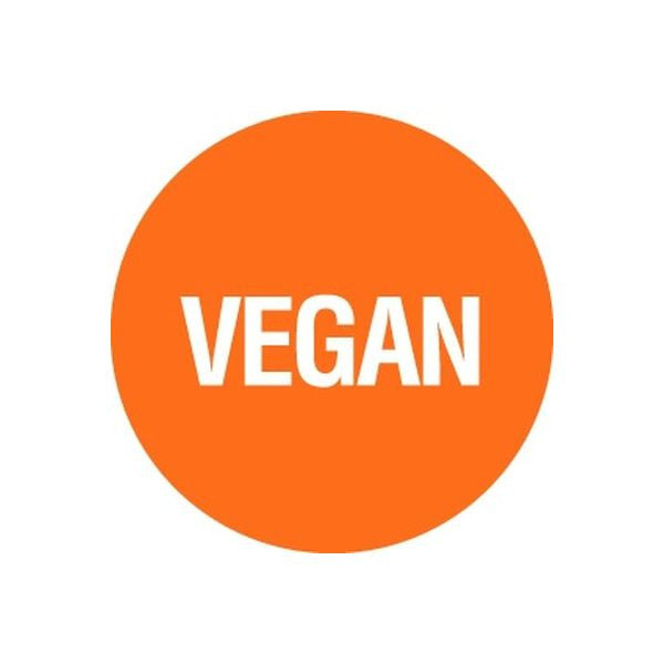 Food Rotation Label (Removable) 24mm Round Ð Vegan Orange Ð 1000/Roll