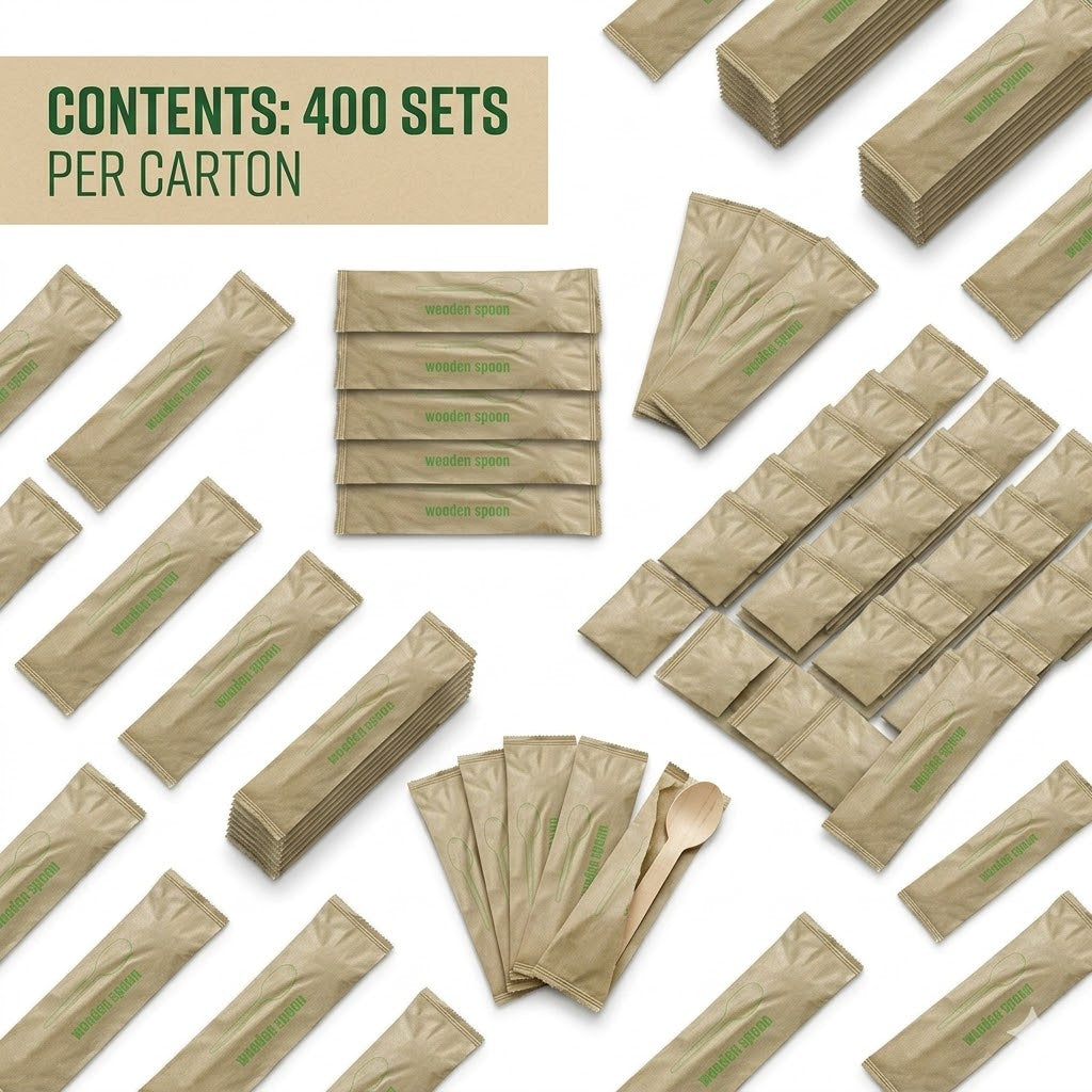 Wooden Spoon Napkin Set 400 sets/ctn