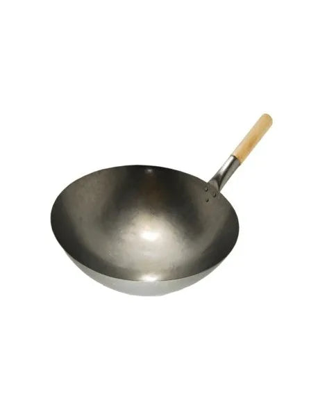 17" Deep Wok with Wooden Handle