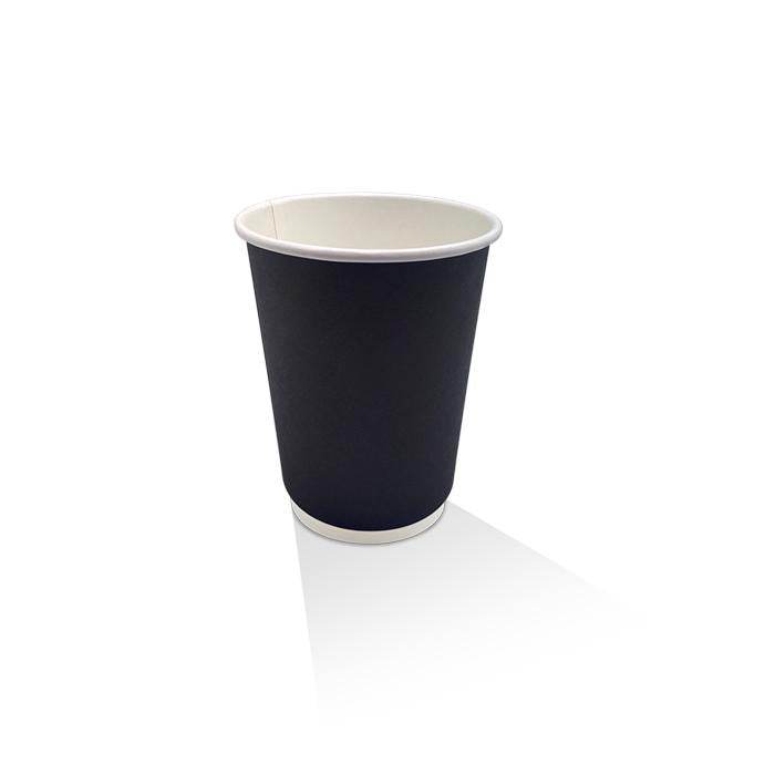 8oz PE Coated Double Wall Paper Coffee Cup / Black 500pc