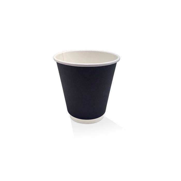 8*oz PE Coated Double Wall Paper Coffee Cup 90mm/Black 500pc