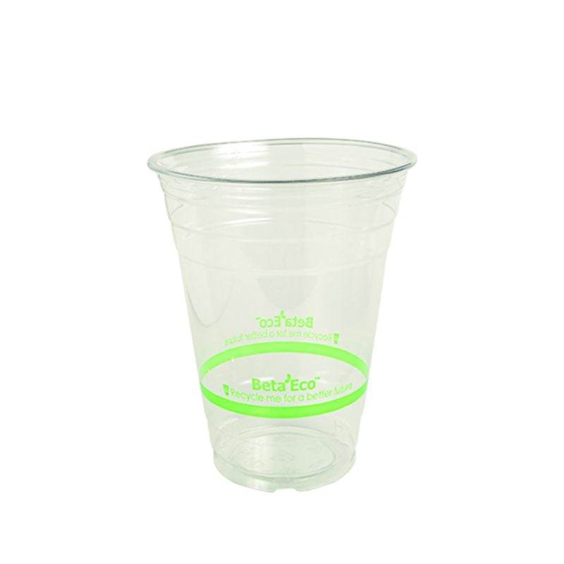 BetaEco 425ml Green Weights & Measures Approved Clear Plastic Cold Drink Cups - 1000pcs