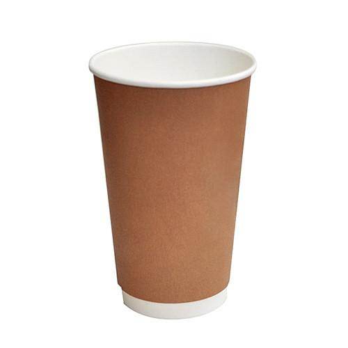 16oz PLA Coated Double Wall Cup /Brown 500pc