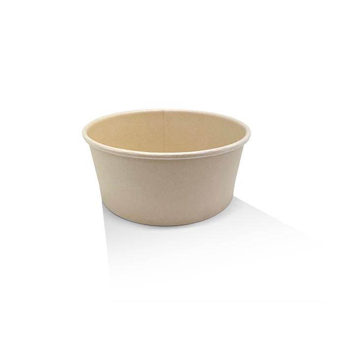 PE Coated Bamboo Paper Food Containers Salad Bowl 25oz 300pc/ctn