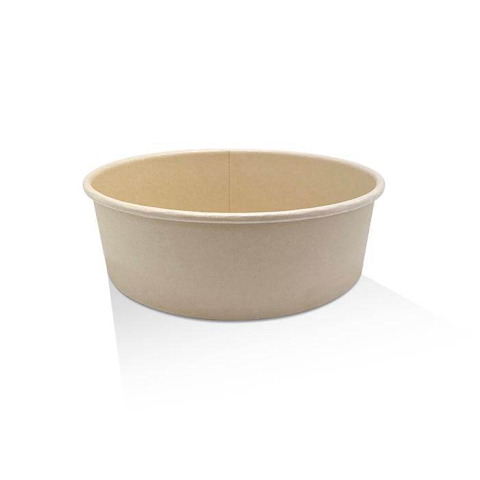 PE Coated Bamboo Paper Food Containers Salad Bowl 42oz 300pc/ctn
