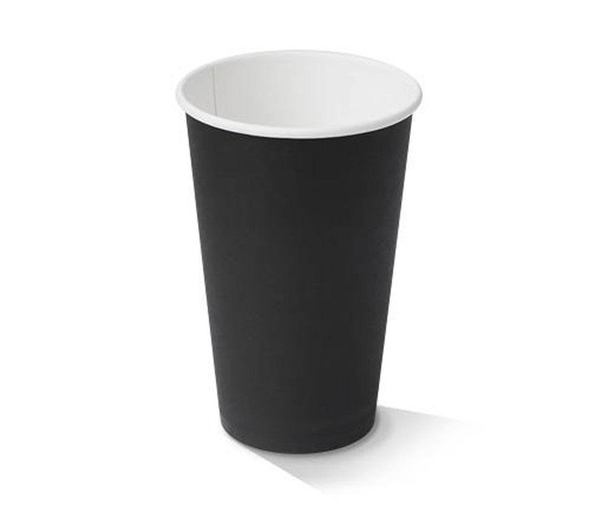 16oz PE Coated Single Wall Paper Coffee Cup /Black 1000pc