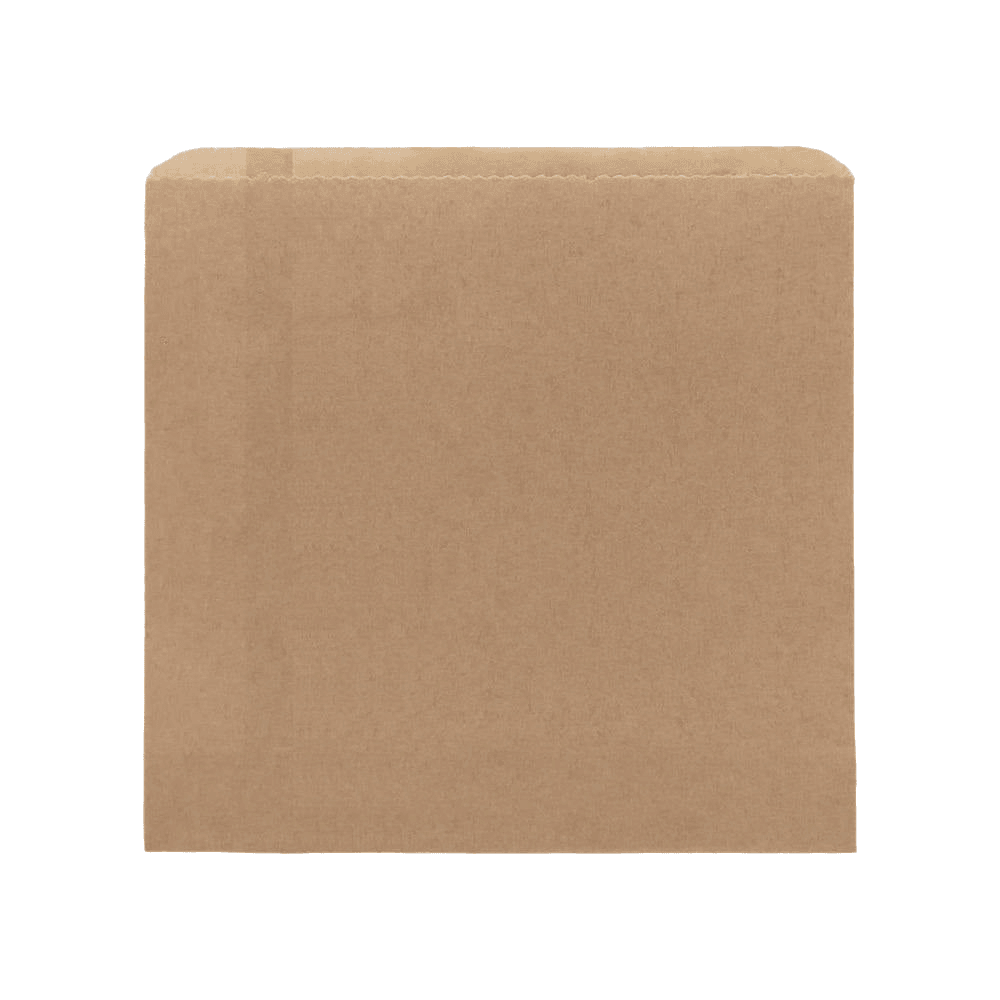 6 Square Flat Bag - Brown 500pc/pk