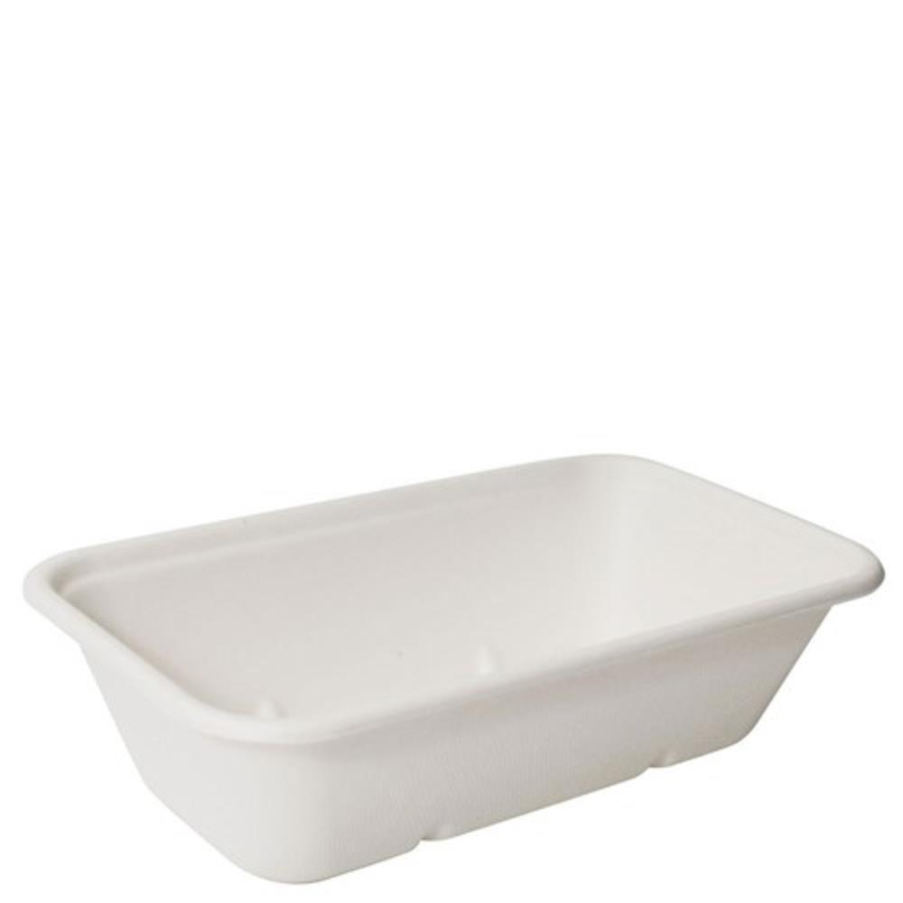 1000ml White Rectangle Sugarcane Container 500pc/ctn