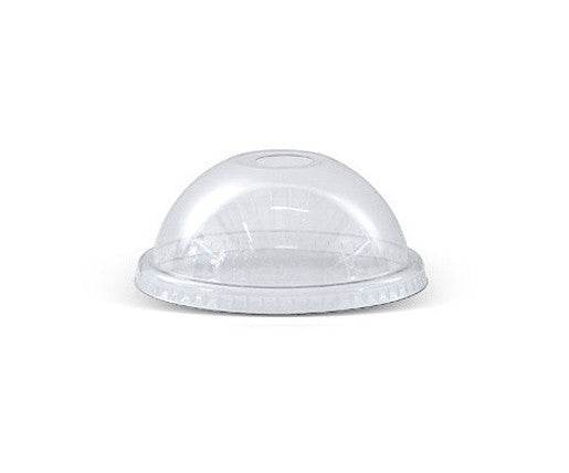 PET 95mm Clear Cold Drink Plastic Cup Dome Lid / Die-cut Hole (fit U cups) - 1000pcs