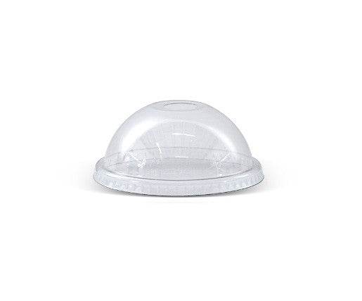 PET 98mm Clear Cold Drink Plastic Cup Dome Lid/ No Hole - 1000pcs