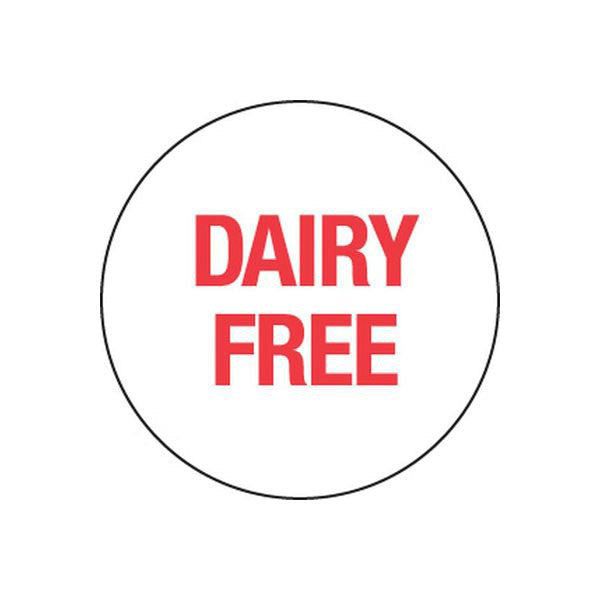 Food Rotation Label (Removable) 24mm Round Ð Dairy Free -1000/Roll