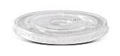 PET 78mm Clear Cold Drink Plastic Cup Flat Lids with X-Slot - 1000pcs