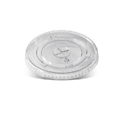 PET 95mm Clear Cold Drink Plastic Cup Flat Lids with X-Slot (fit U Cups)- 1000pcs