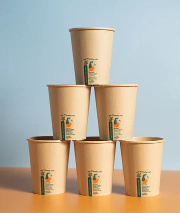 LGP Pretty Cup Tree Free 8oz (90mm) Ñ Single Wall Compostable Cups, Carton of 1000