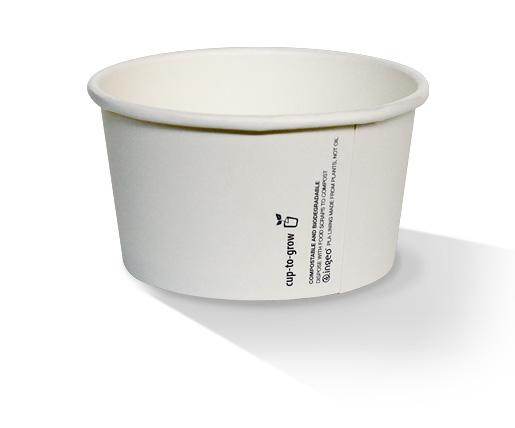 PLA Coated Plain Paper Bowl 12oz 500pc/ctn