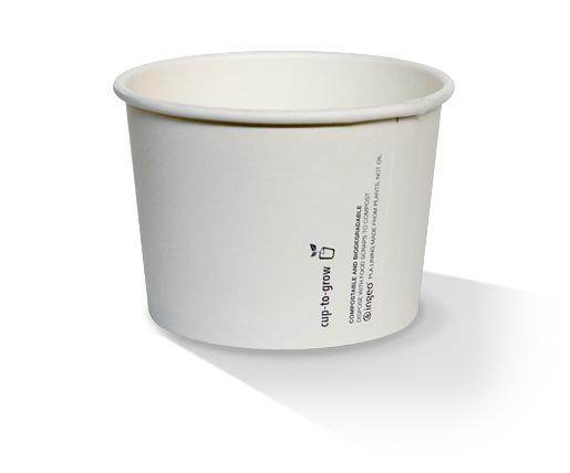 PLA Coated Plain Paper Bowl 24oz 500pc/ctn
