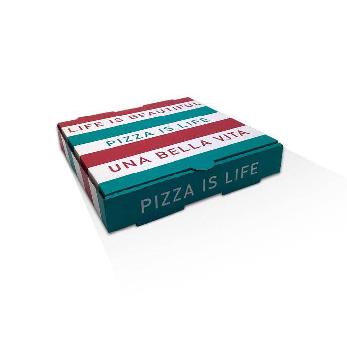 9 inch Pizza Box White Printed 100pc/ctn