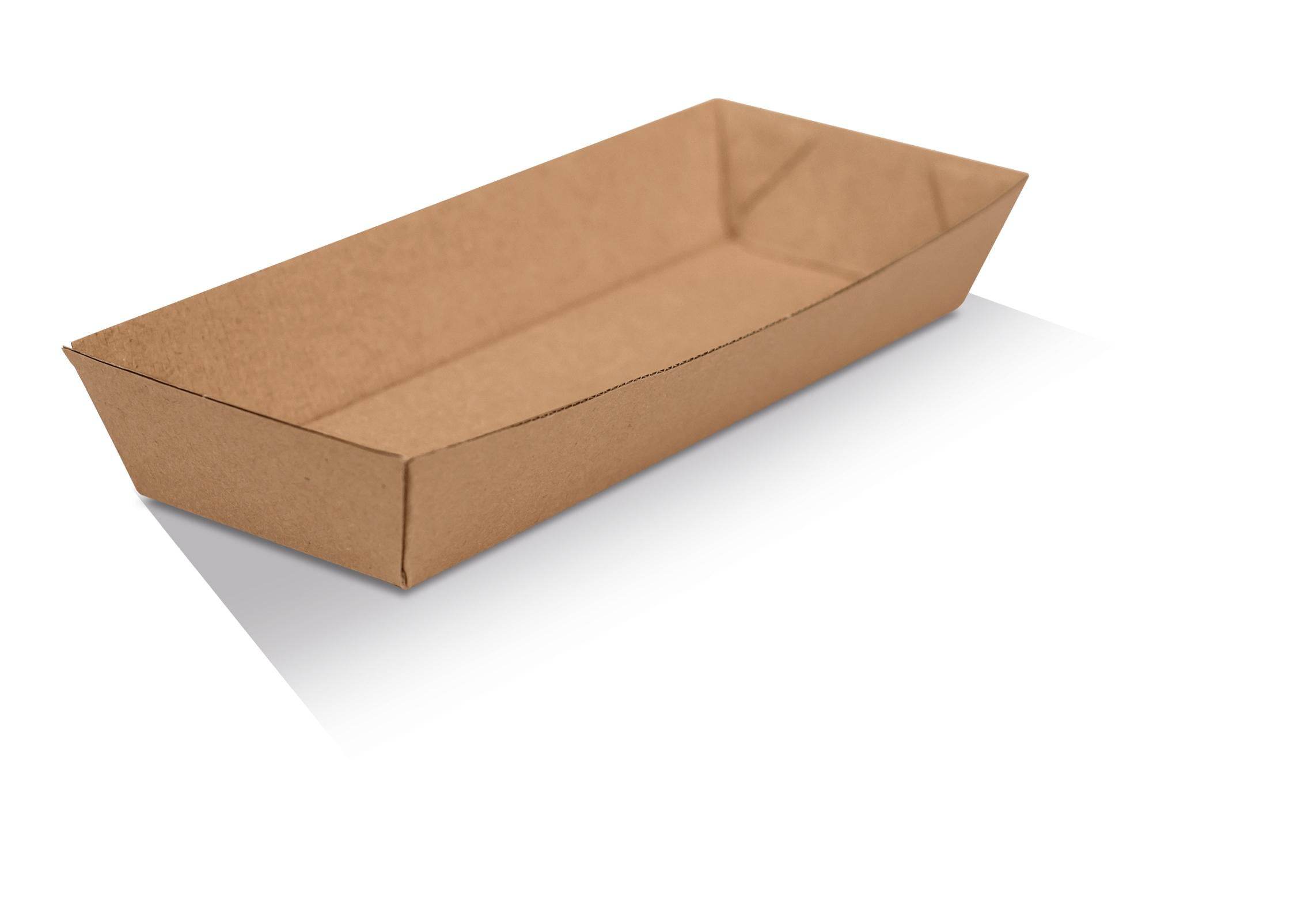 Hot Dog Tray Brown Corrugated 600pc/ctn