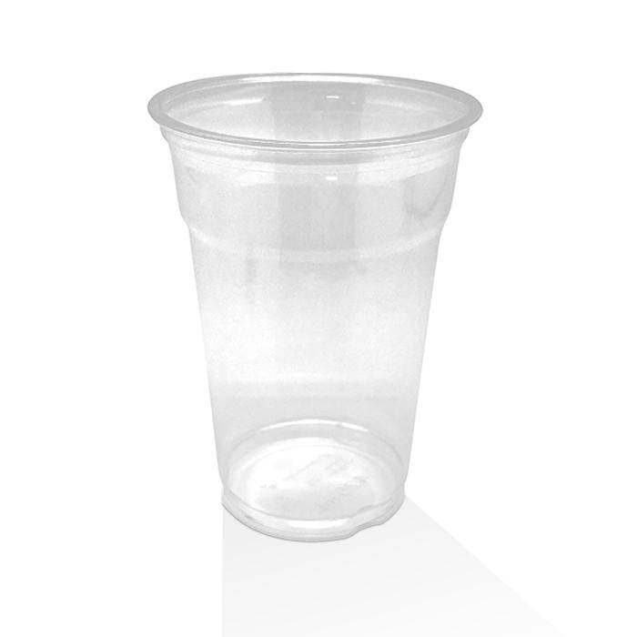 PET 425ml 90mm Clear Plastic Cold Drink Cup Weights & Measures Approved - 1000pcs