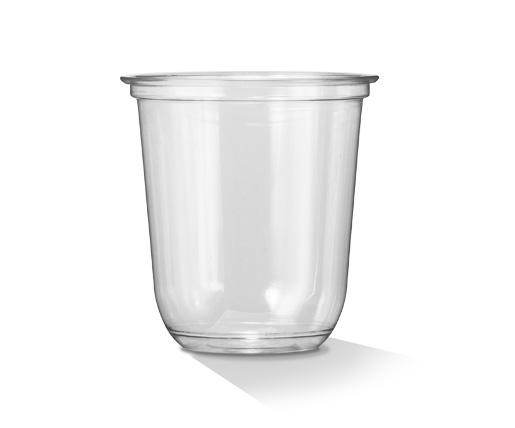 PET 10oz/300ml Clear Plastic U Shaped Cold Drink Food Cups - 1000pcs