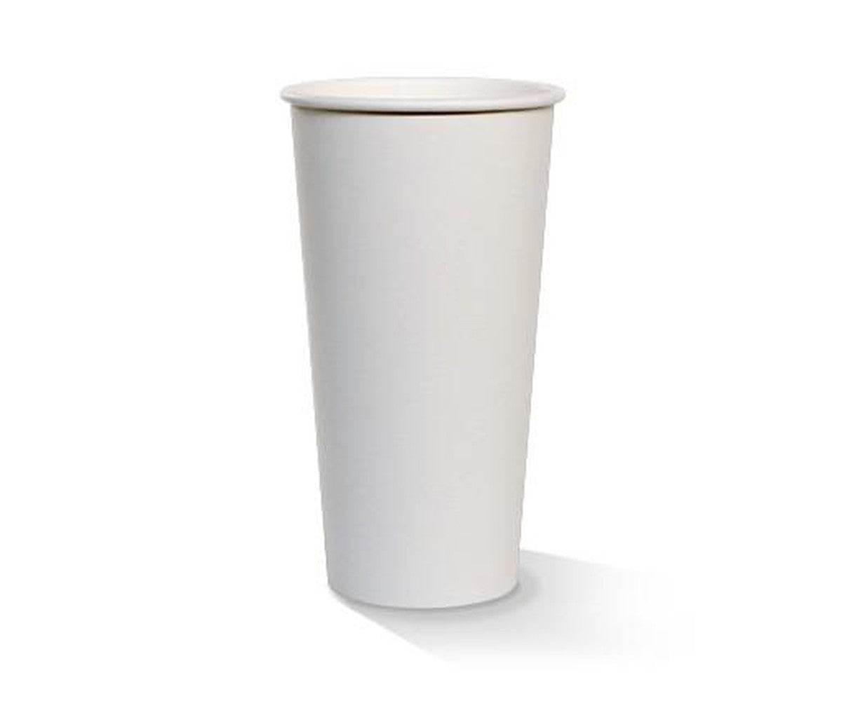 20oz PE Coated Single Wall Paper Coffee Cup/White 1000pc