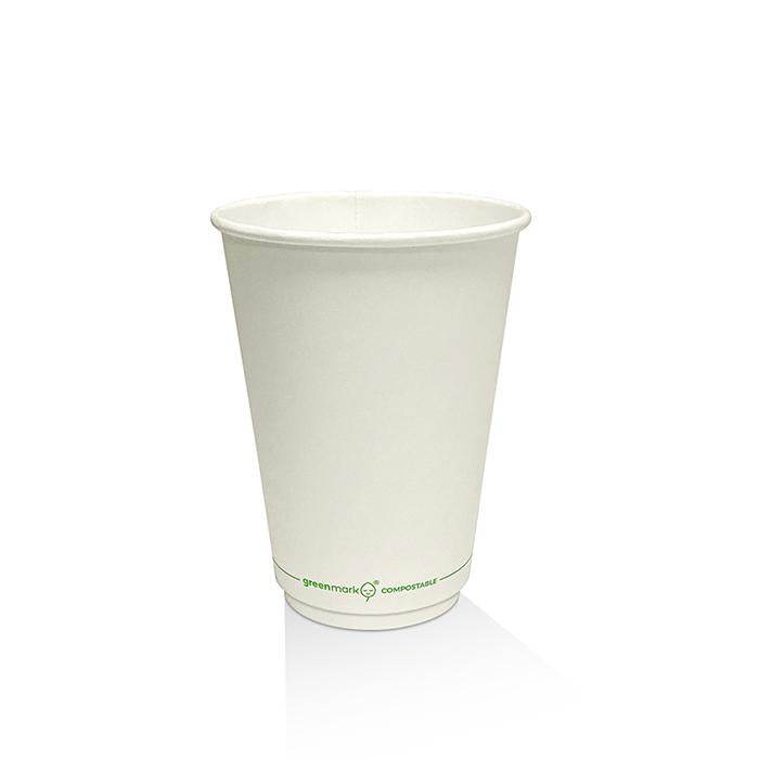 12oz PLA Coated Double Wall Cup/White 500pc