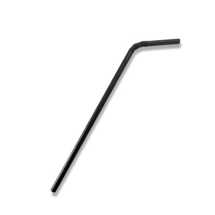 Paper Straw Flexi Ð All Black 2500pc/ctn