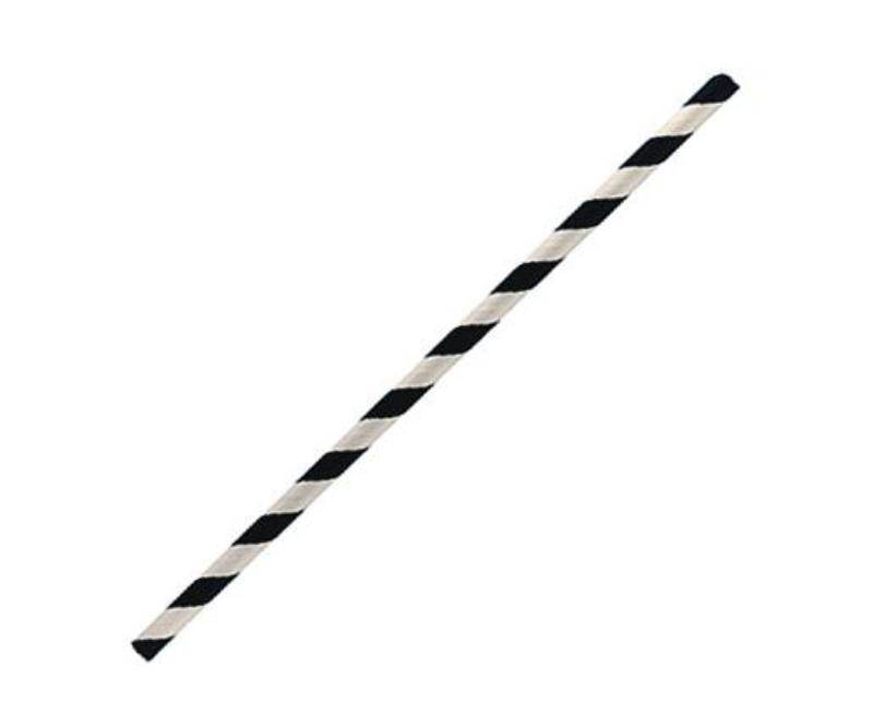 Paper Straw Regular - Black Stripe 100-2500pc/ctn