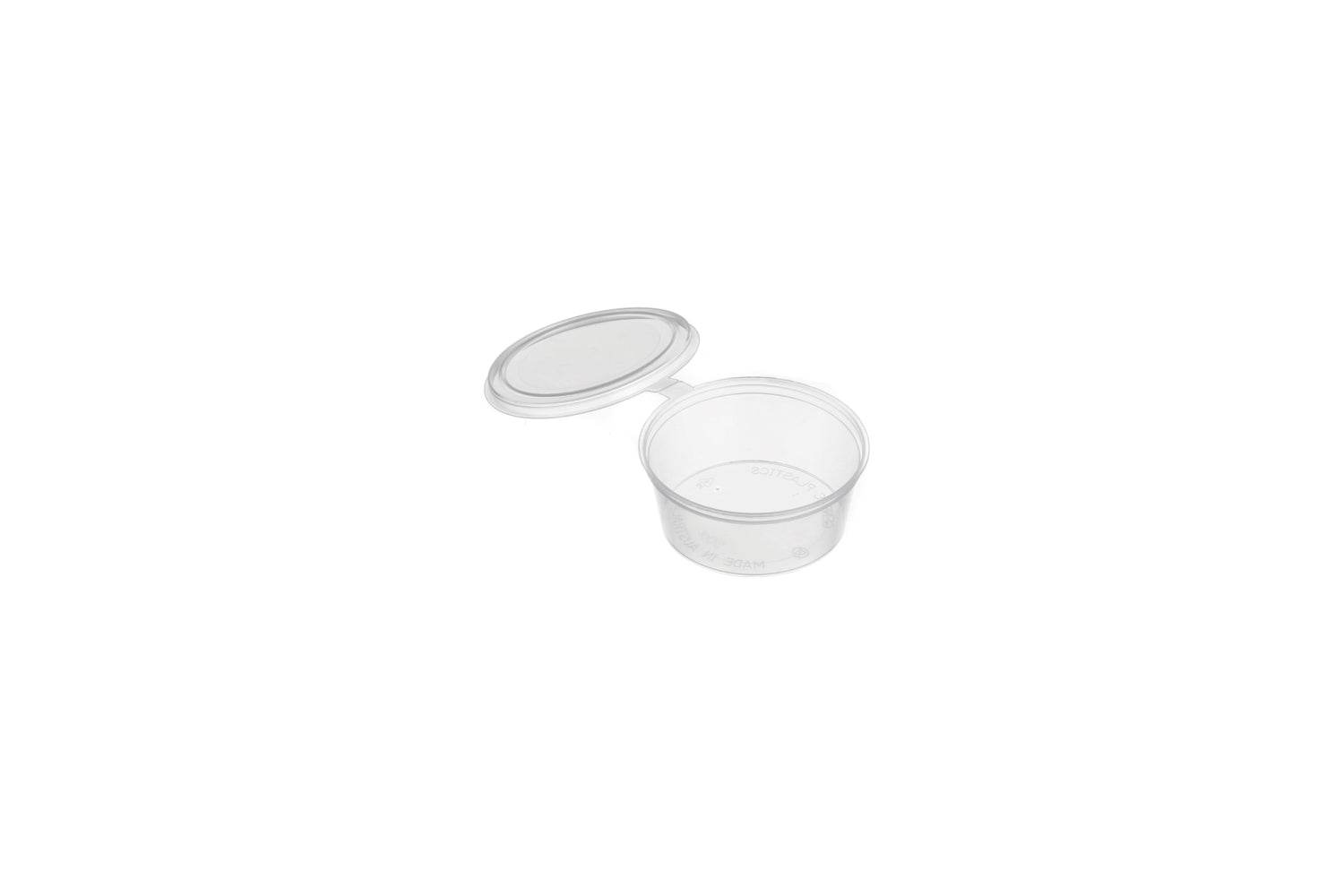 50ml Round Hinged Container Natural 1000pcs/ctn