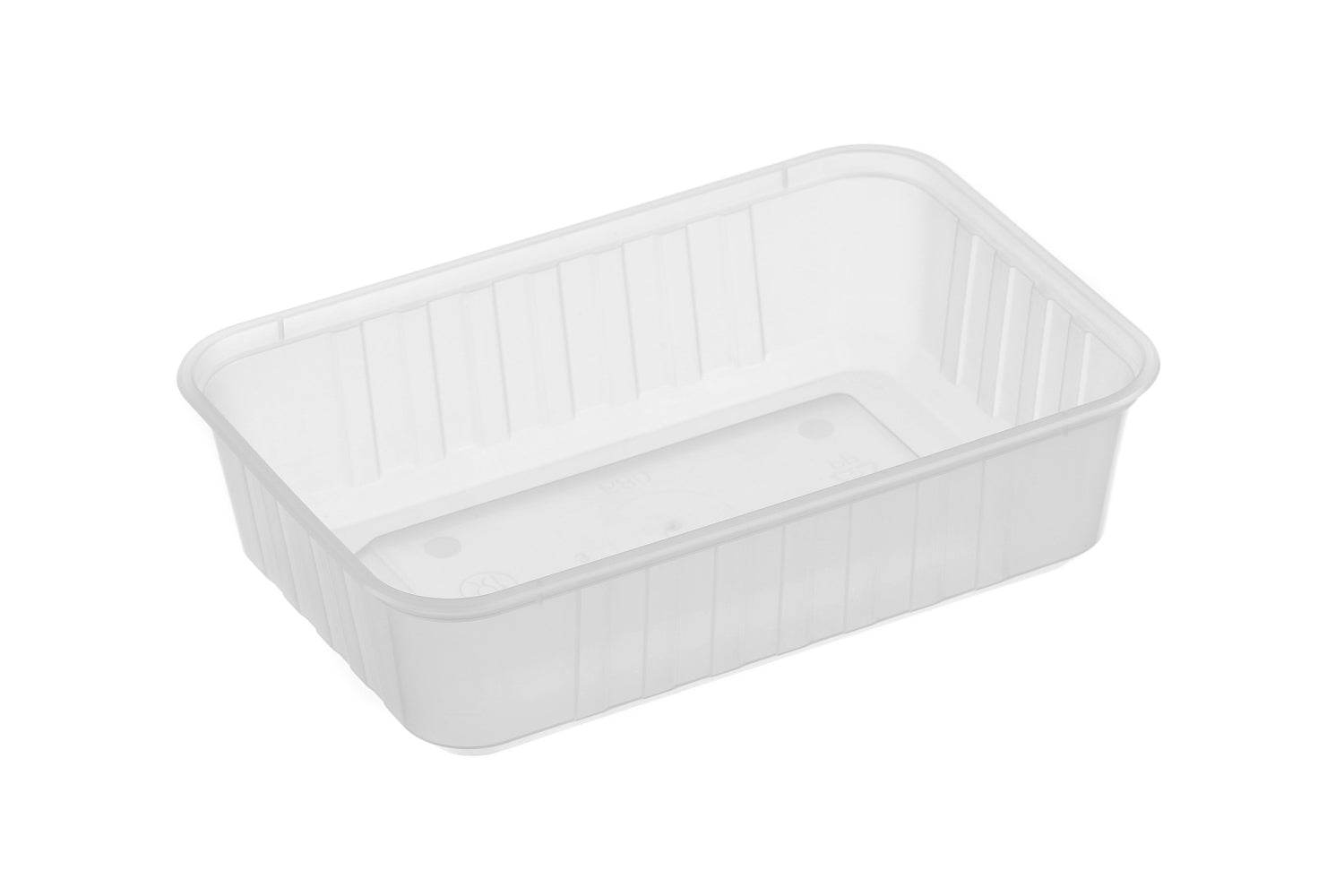 680ml Ribbed Rectangular Container Natural 500pcs/ctn
