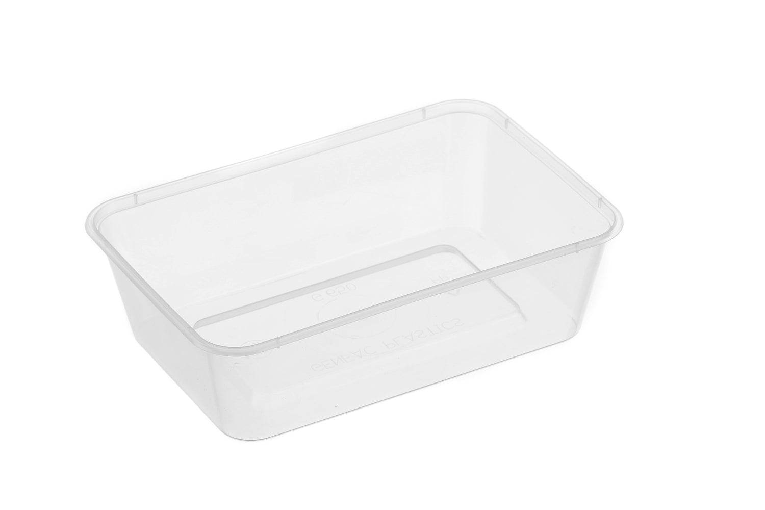 650ml Rectangular Container Clear 500pcs/ctn