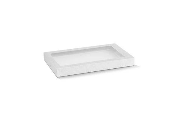 Small White Lid - Clear Window 100pc/ctn