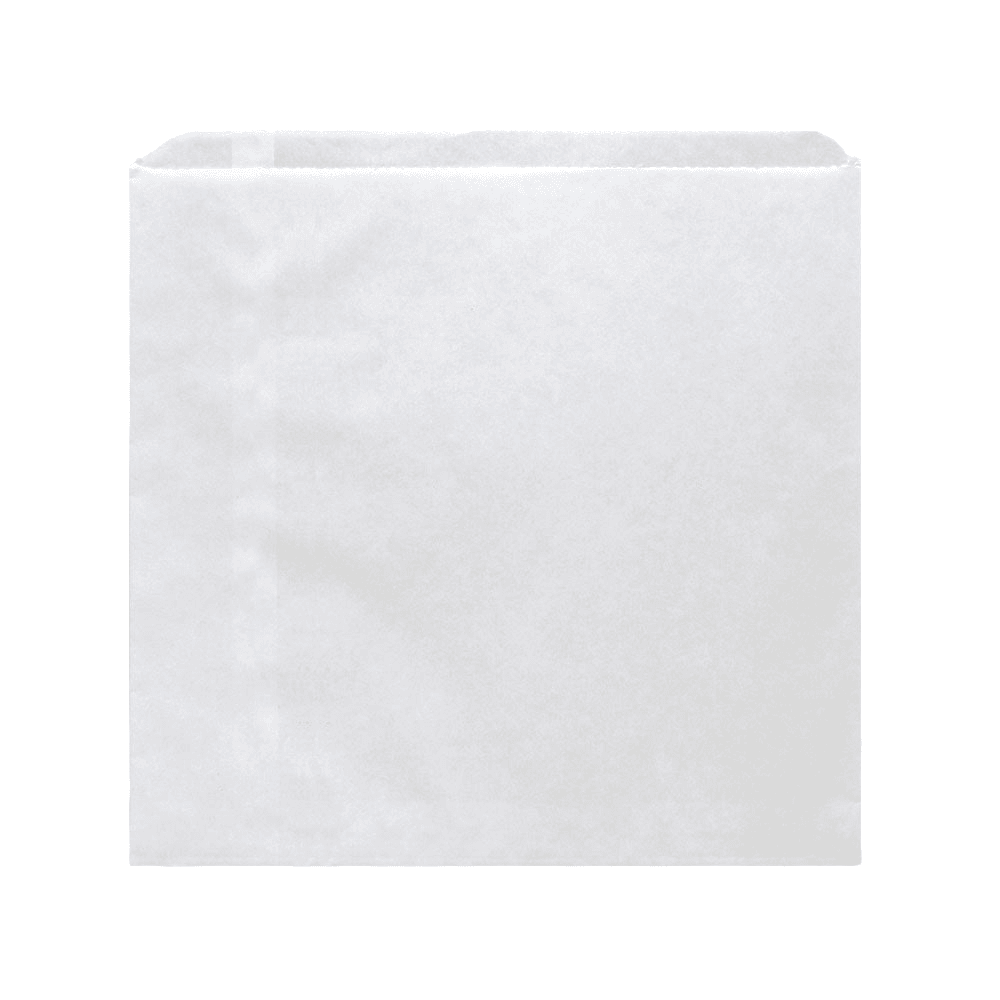 6 Square Flat Bag - White 500pc/pk